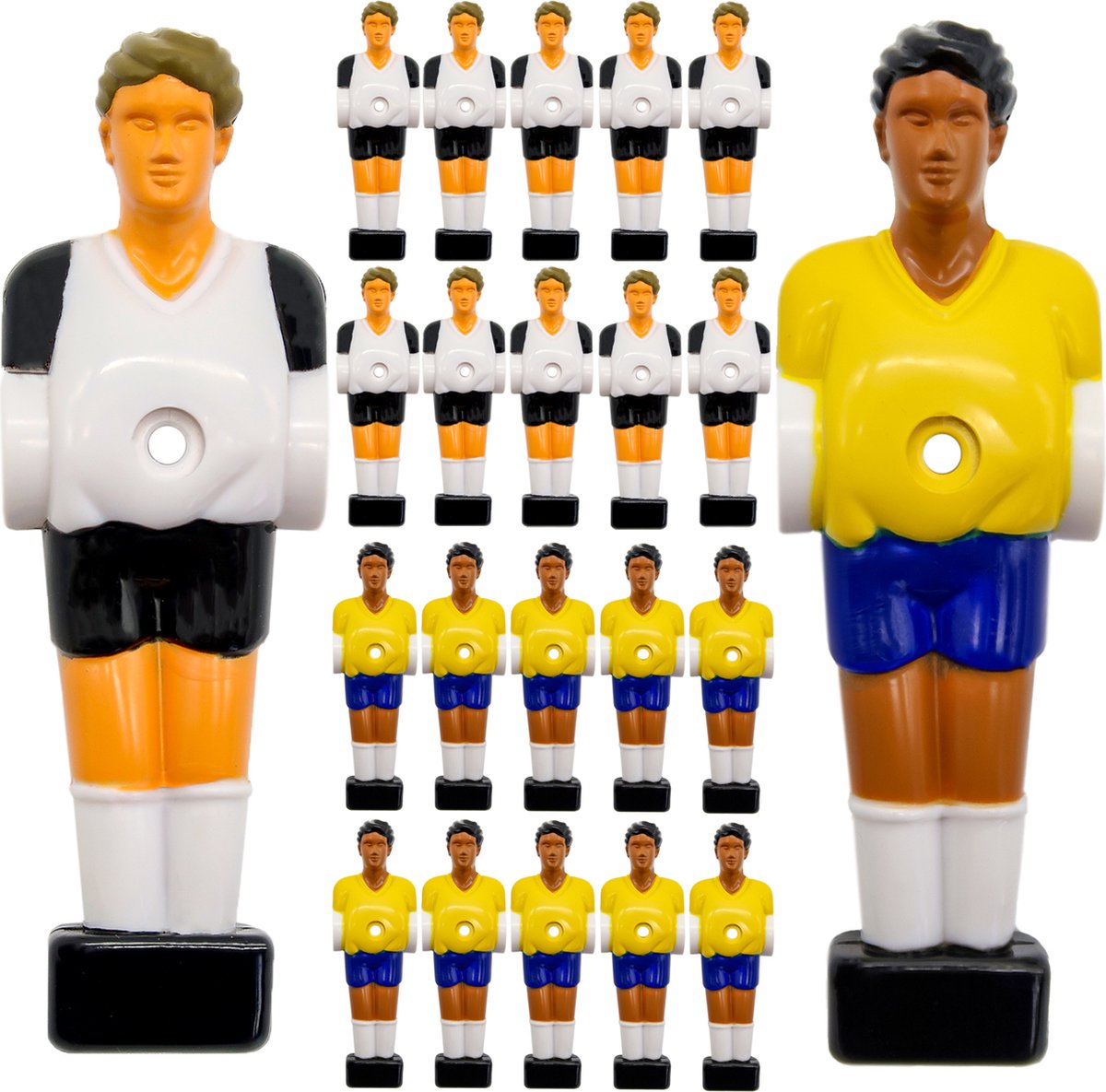 22   Poppetjes 13mm -  popjes  speler  mannetjes