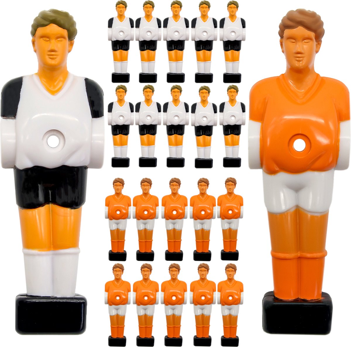 22   Poppetjes 13mm -  popjes  speler  mannetjes