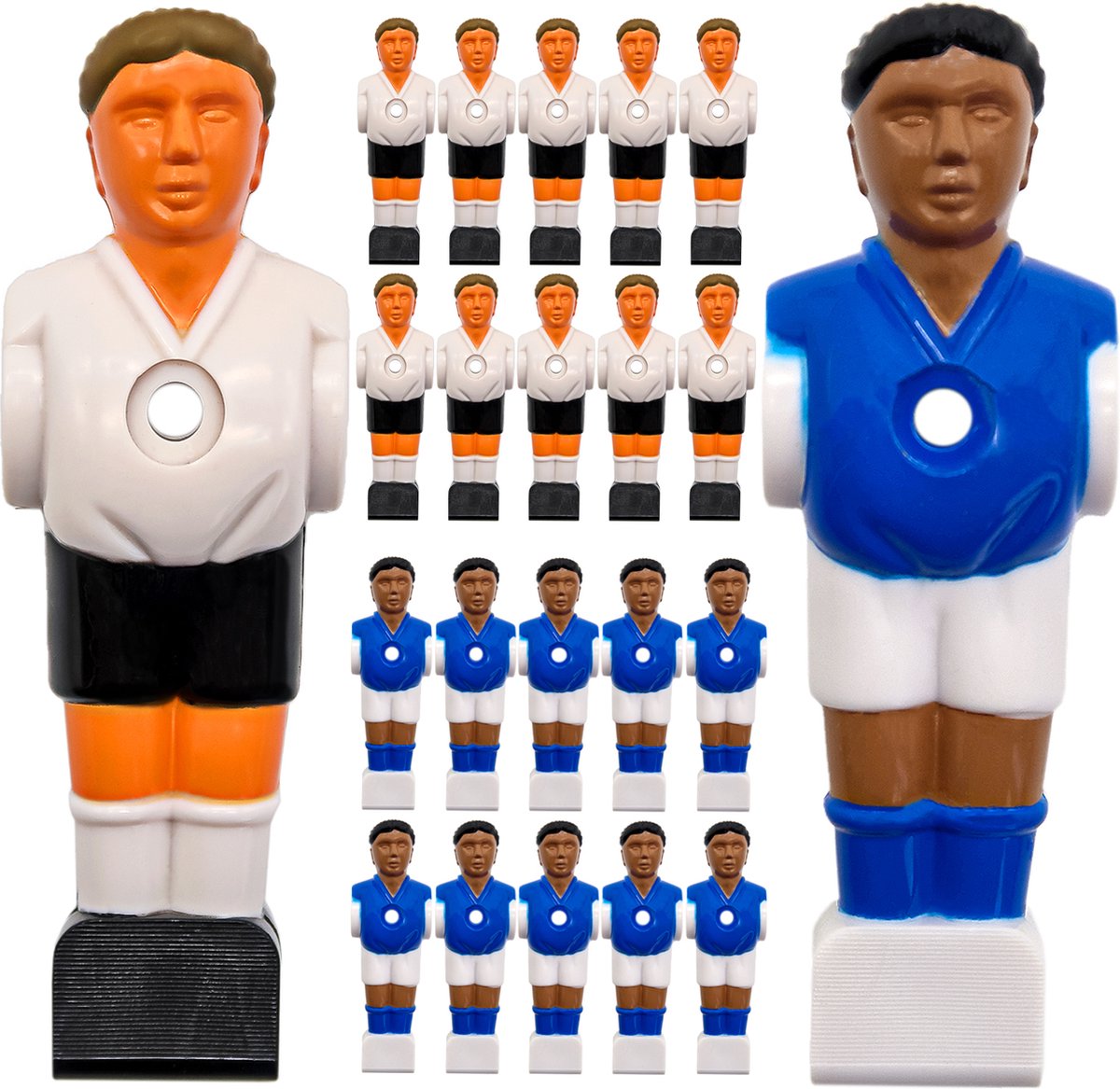 22   Poppetjes 13mm -  popjes  speler  mannetjes