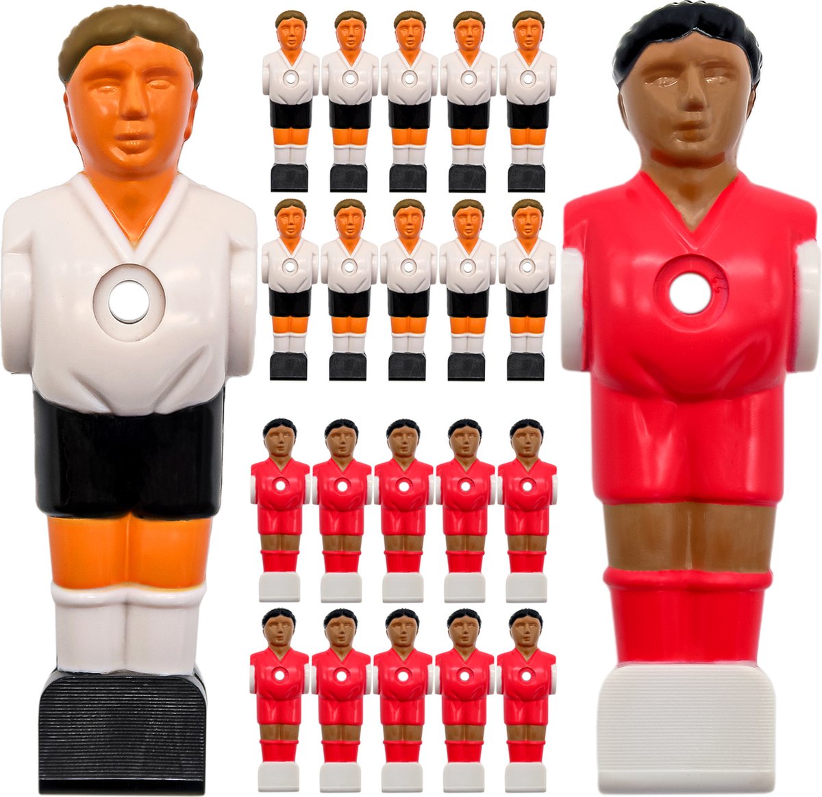 22 Tafelvoetbal Poppetjes 13mm - Tafelvoetbalpopjes Tafelvoetbalspeler Tafelvoetbalmannetjes