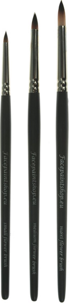 Facepaintshop Bloemen Penselenset 3-delig