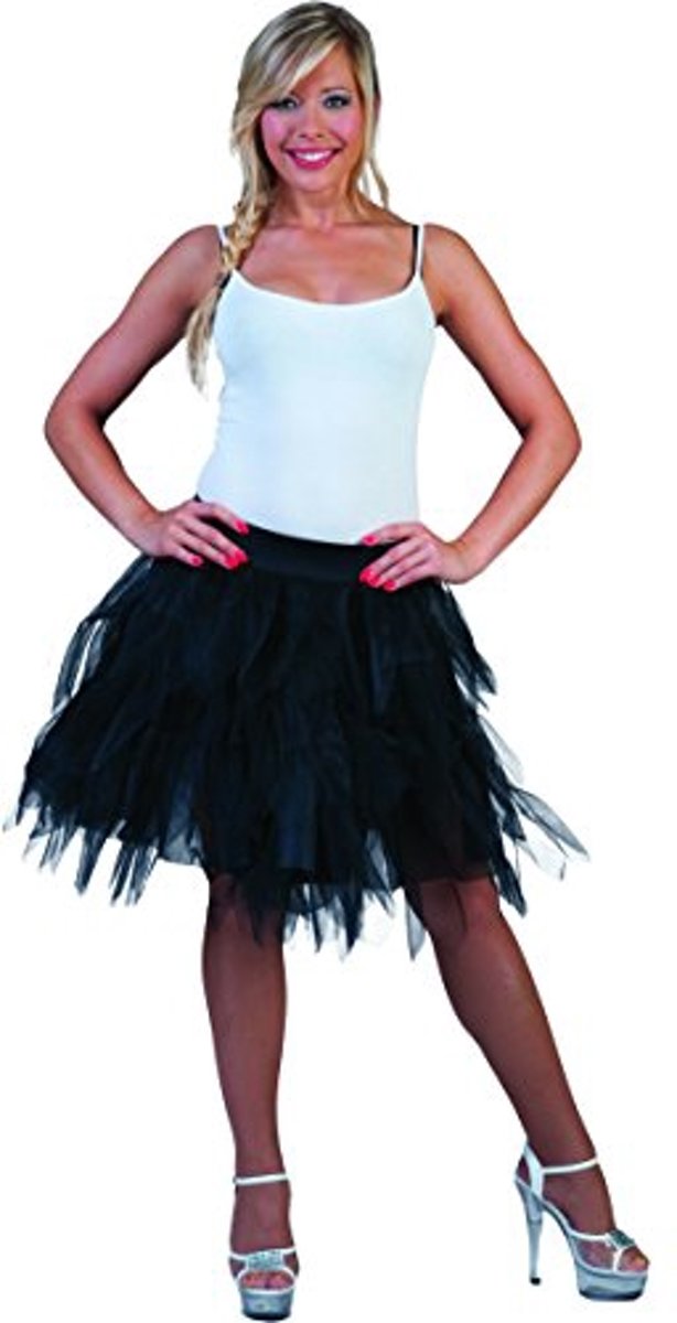 Tule petticoat rok zwart