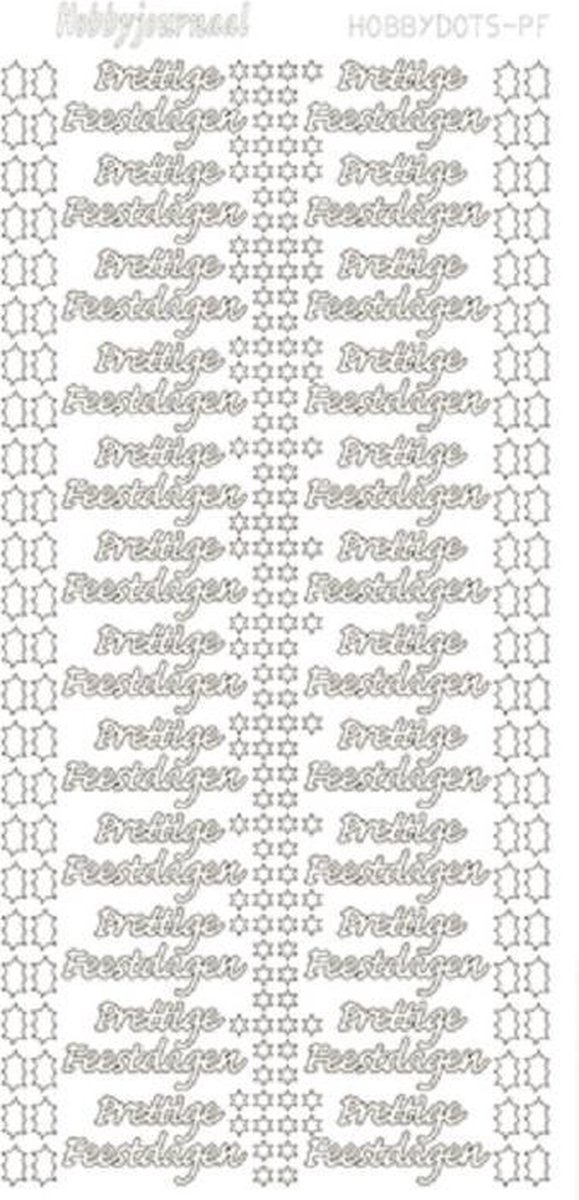 Hobbydots stickers - Prettige Feestdagen - diverse kleuren
