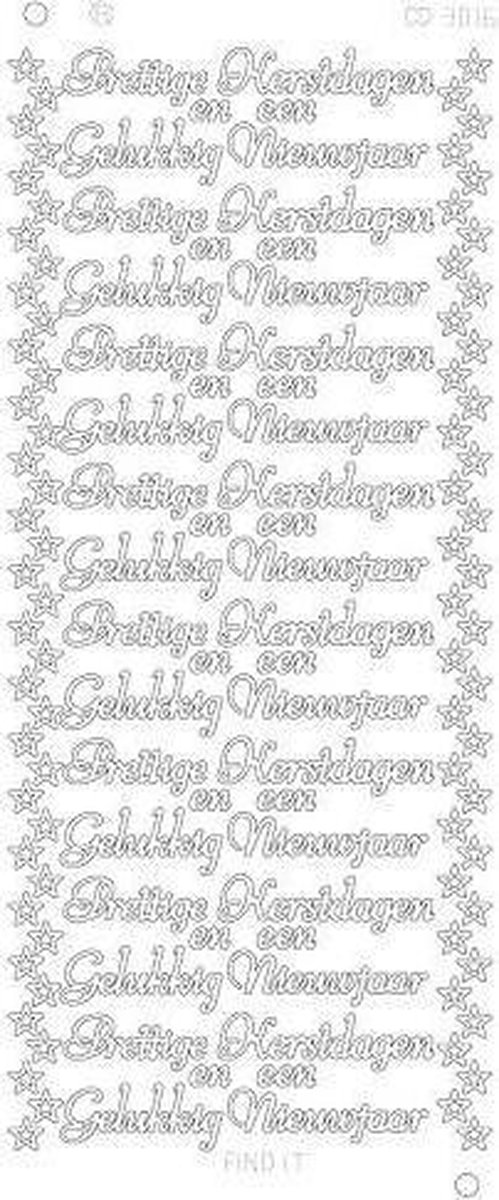 Prettige kerstdagen gelukkig nieuwjaar platinum - Goud