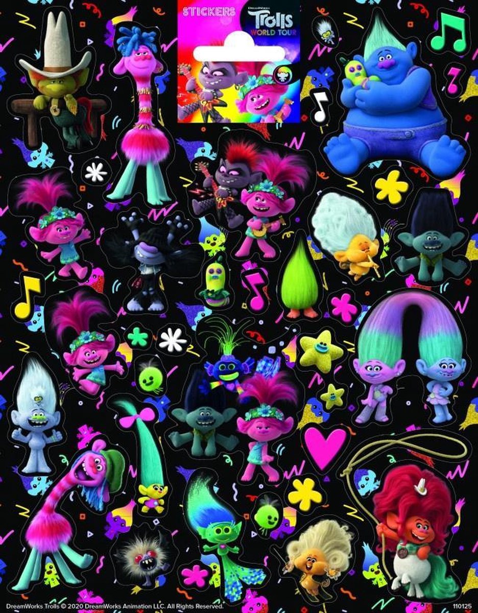 Funny Products Stickers Trolls 20 X 15 Cm Papier Rood 35 Stuks