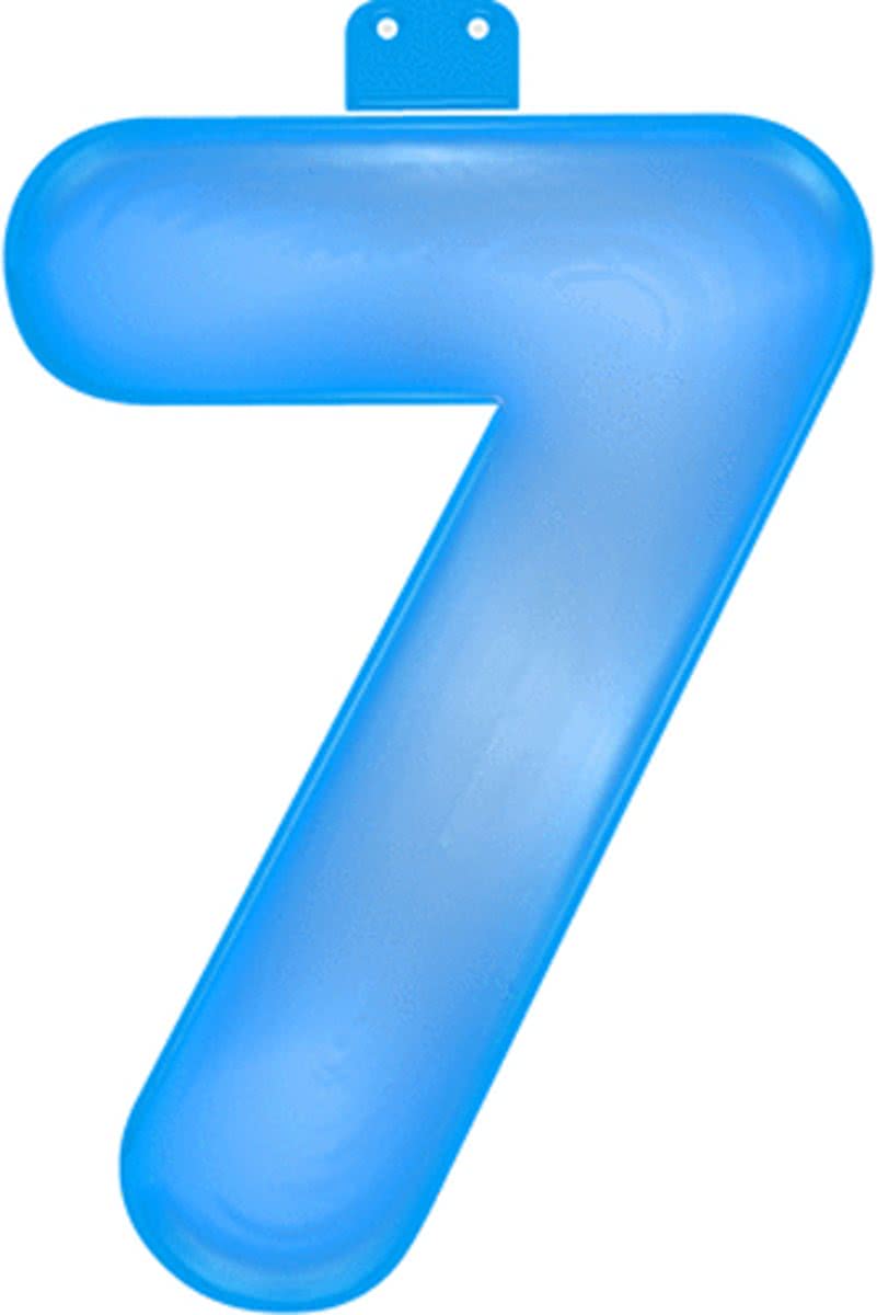 Opblaasbaar Cijfer 7 Blauw