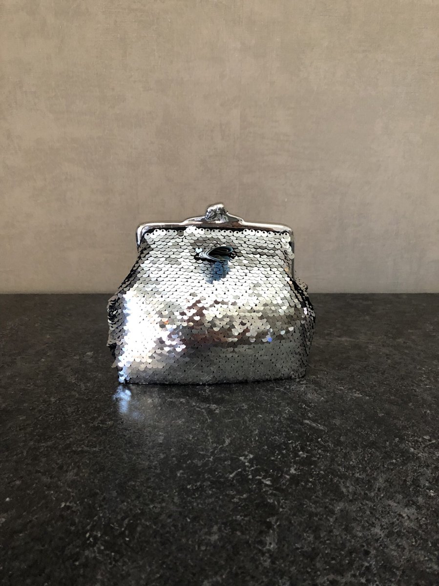 Spaarpot Geldbeugel - Zilverkleurig - Keramiek