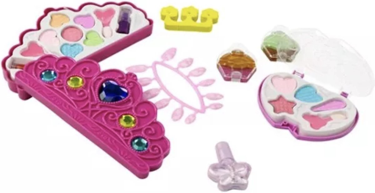 Kinder make-up set - Speelgoedmake-up - nepnagels nagelak en gezicht cosmetica - 2 doosjes - Kerstcadeau Sinterklaas schoencadeautje - kerst cadeau tip