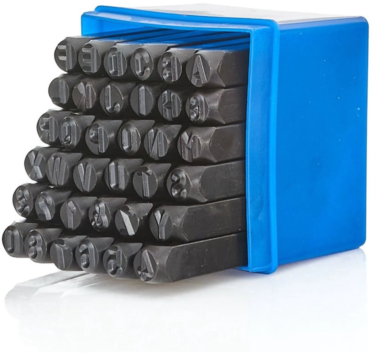 Slagletters en cijfers 8mm - Gehele alfabet - 36 dlg - Slag letters - GEKO