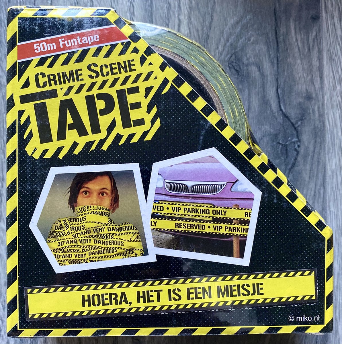 50 Meter Funtape Markeerlint Hoera het is een meisje Geboorte