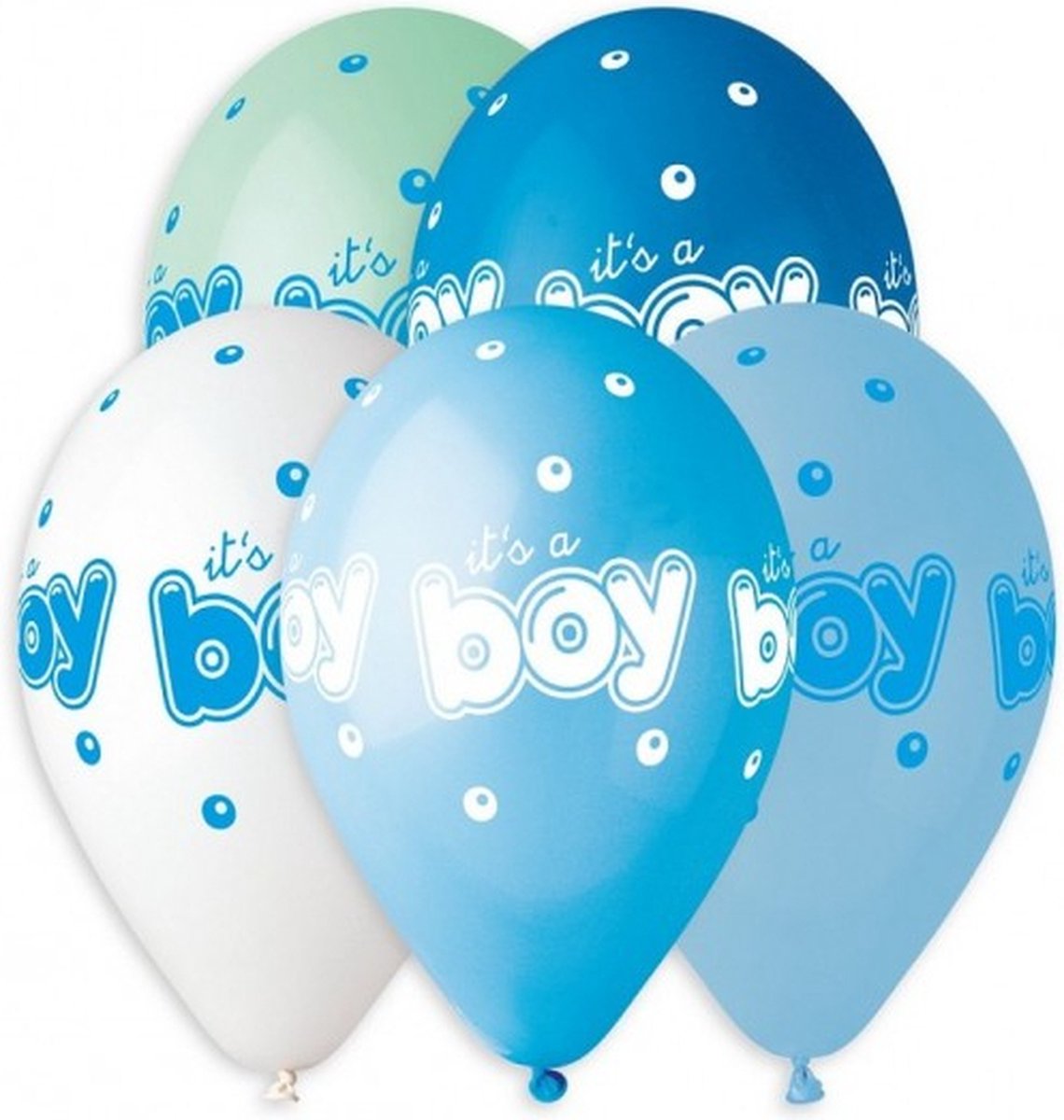 Ballon 30 cm 5 stuks - Its a Boy PRO (bulk)