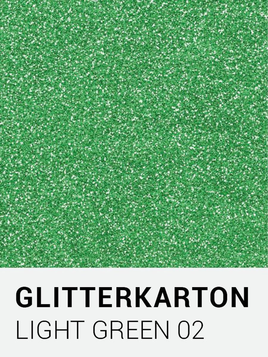 Glitterkarton 02 light green A4 230 gr.