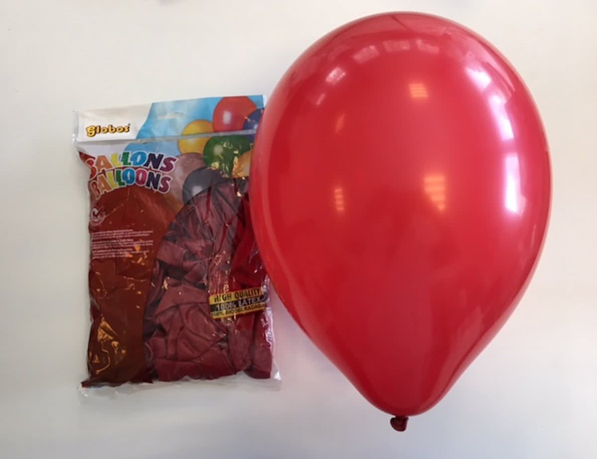 Ballonnen Globos deep red 100 stuks