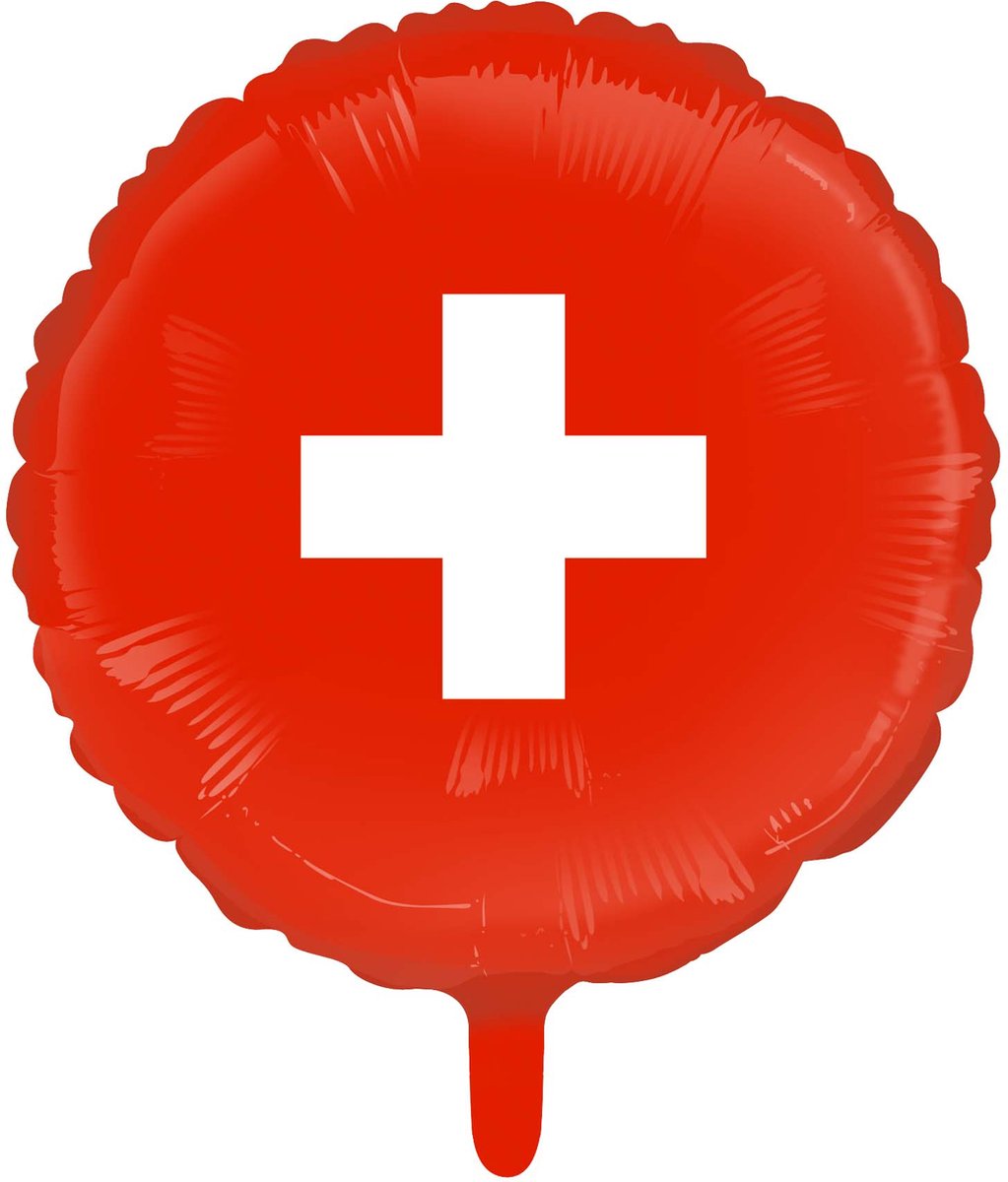 Folieballon 45cm vlag Zwitserland