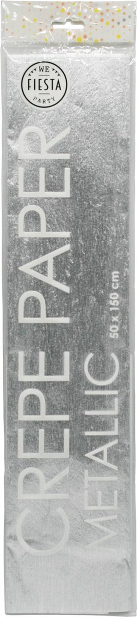 Globos Crêpepapier Metallic 150 X 50 Cm Zilver