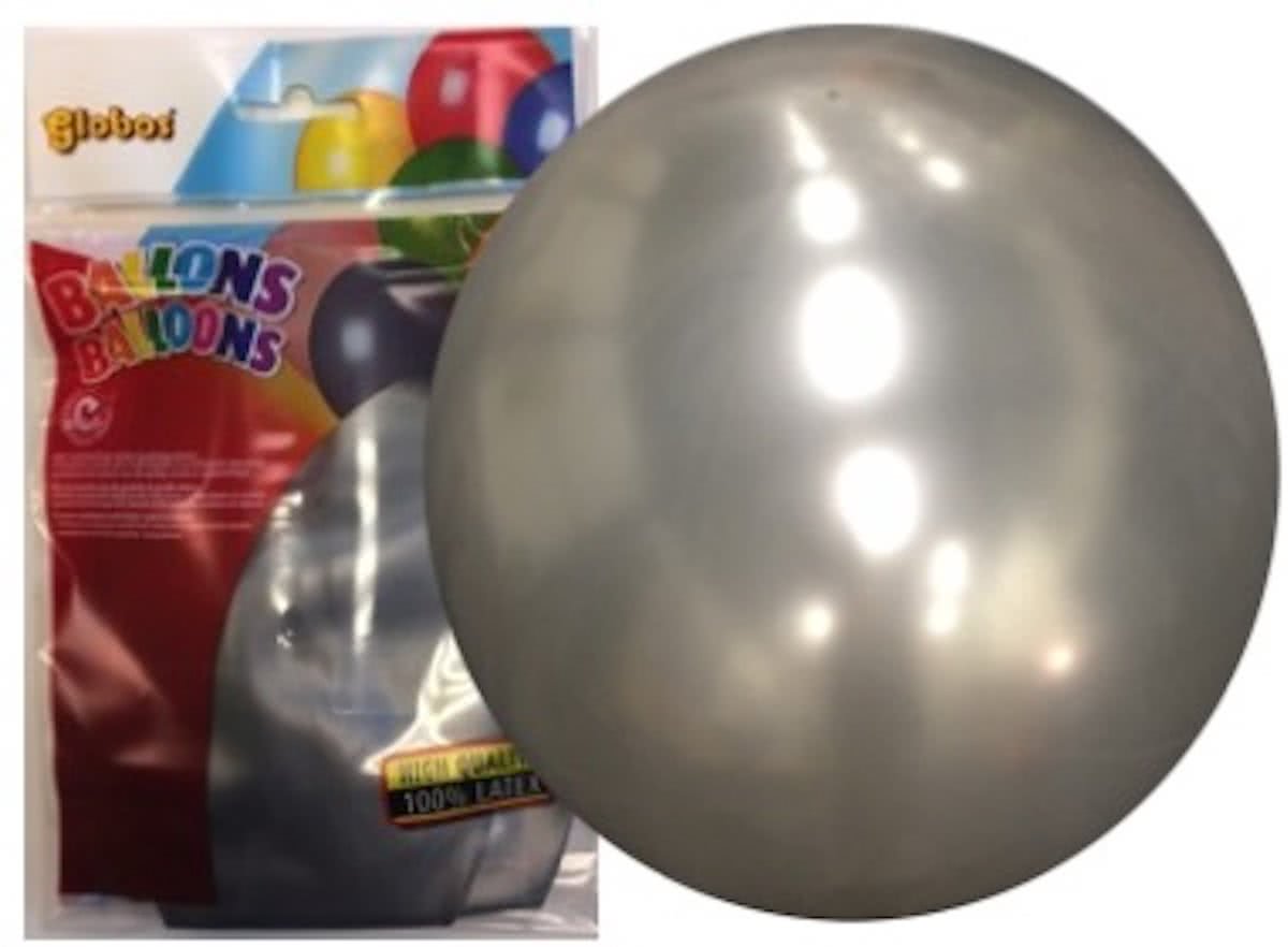 Megaballon 90 cm Metallic Zilver