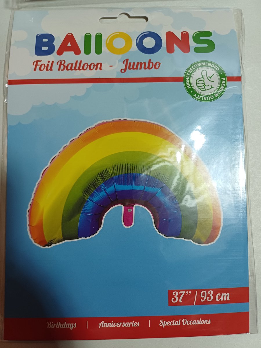 xl folieballon regenboog 93cm breed!