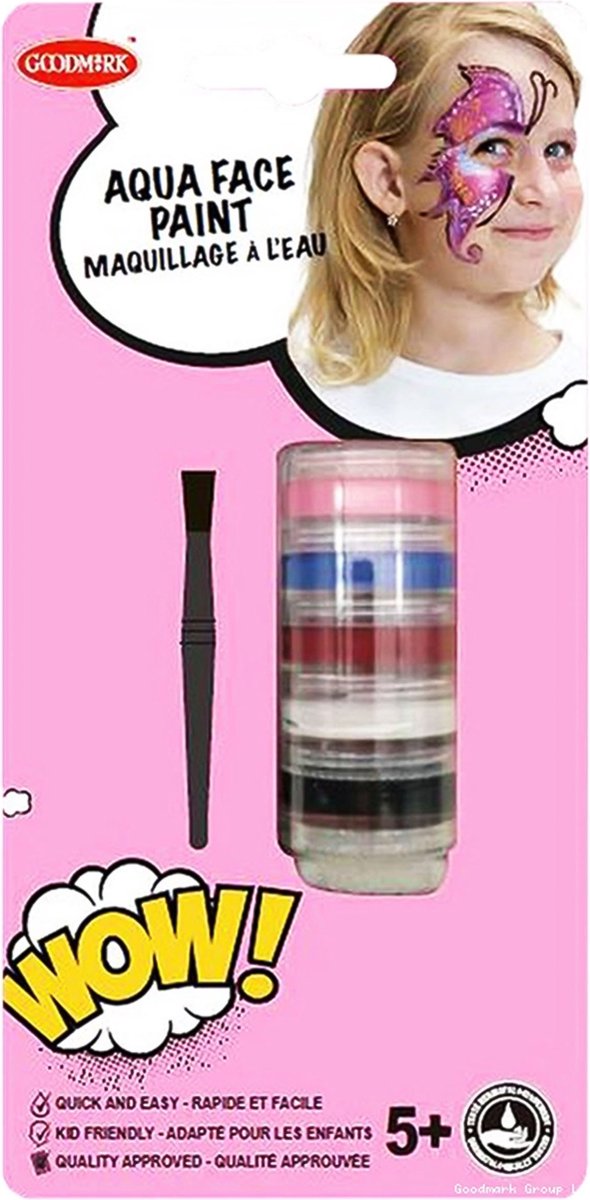 GOODMARK - Make-up-toren op waterbasis voor meisjes met kwastje en sponsje