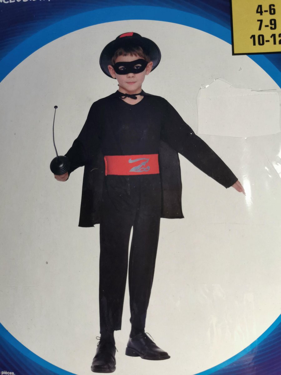 Gemaskerde bandiet  kostuum  maat 146  -  10-12 jaar