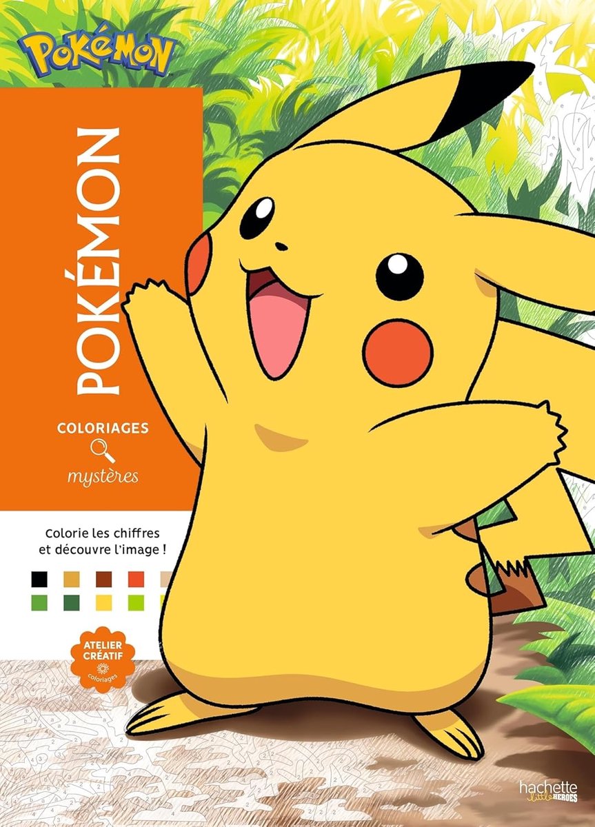 Coloriages Mystères - Pokémon - Hachette - Kleuren op Nummer kleurboek voor volwassenen