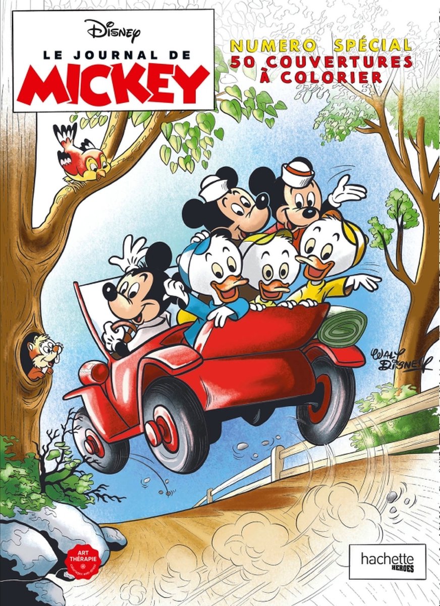 Disney Le Journal de Mickey - Numero special 50 couvertures a Colorier - Kleuren voor volwassenen - Hachette Heroes