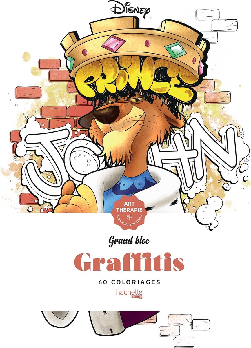 Grand bloc Disney Graffitis - kleurboek voor volwassenen