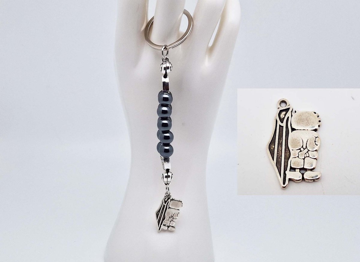 Handgemaakte Natuurstenen Sleutelhanger 