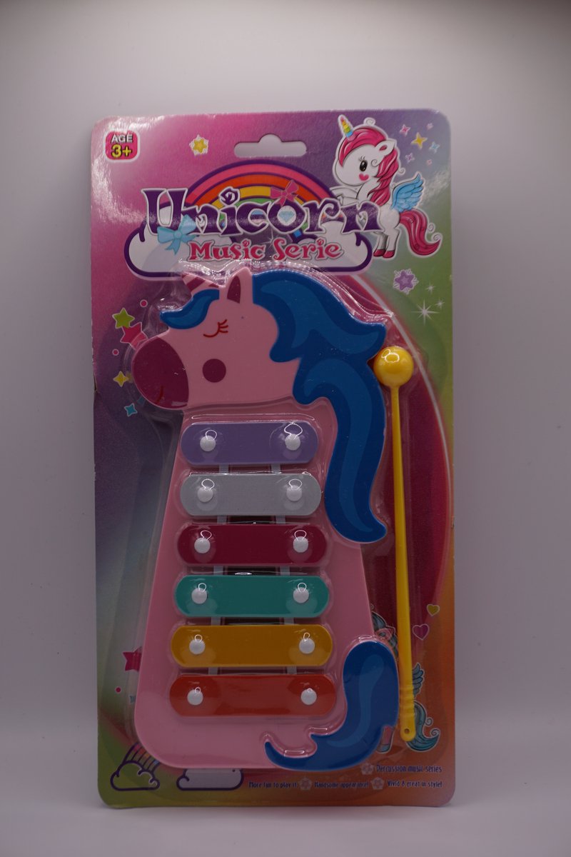 Xylofoon voor kinderen in de vorm van een Eenhoorn - Unicorn - Speelgoedinstrument - Muziekland - Prachtig cadeau voor kleuters en peuters - muzikale ontwikkeling - Verjaardagscadeautje voor kinderen - Kado