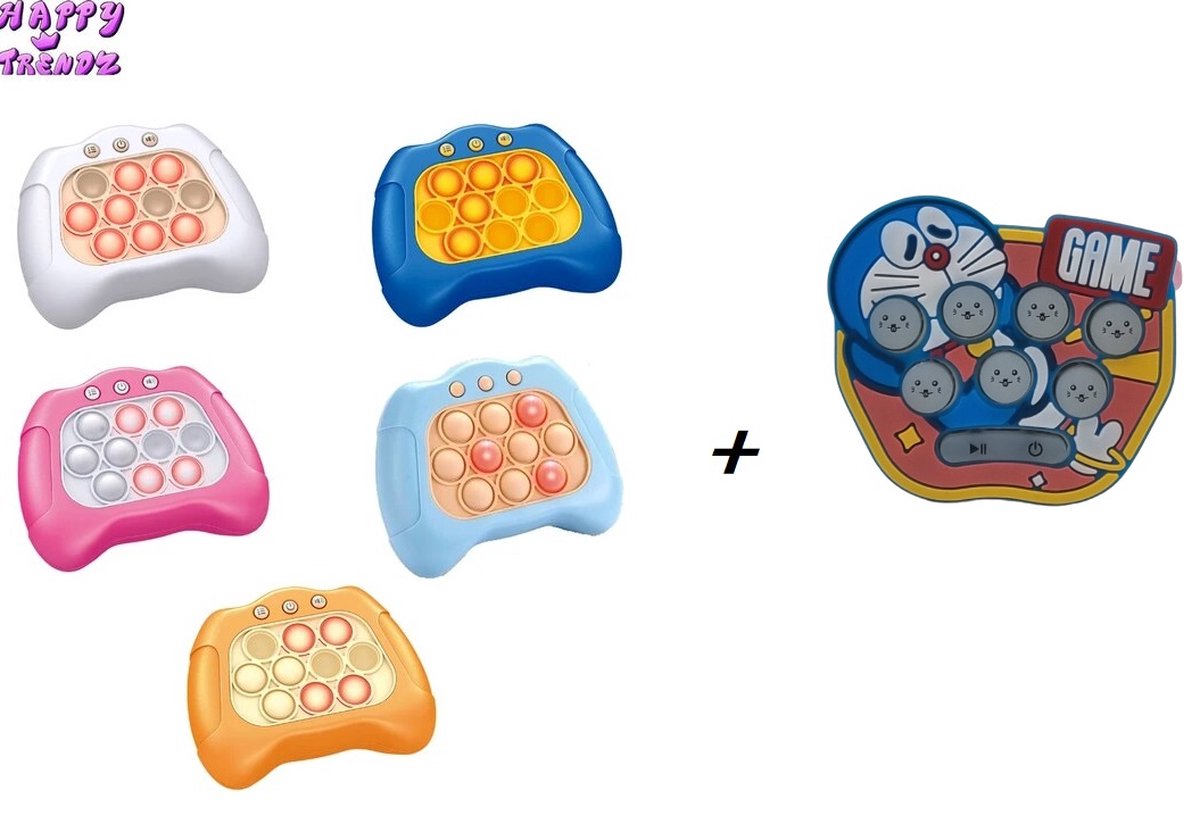 Happy Trendz® - Whack-a-Mole Mollen Spel hamster spel & Quick Push Fidget 2023 Model - Een Absolute Must-Have! - Gift - Feestdagen Gift - bekend van TikTok - Opwindend - Cadeau -