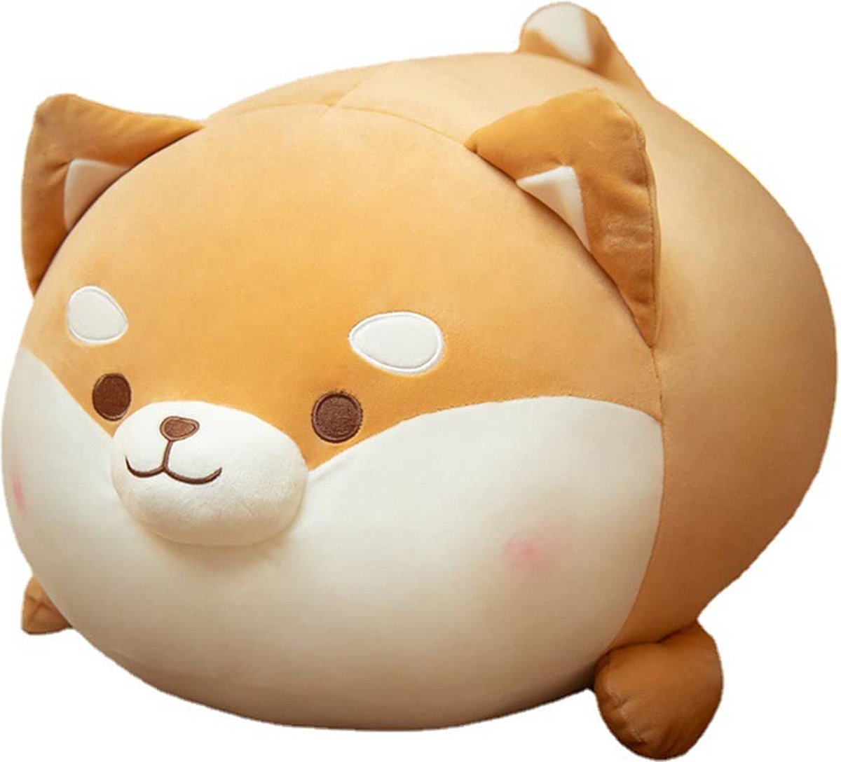 Happy Trendz® 38 cm Bruine Corgi Knuffel - Zacht Shiba Inu Kussen Decoratie - Kawaii en Super Schattig