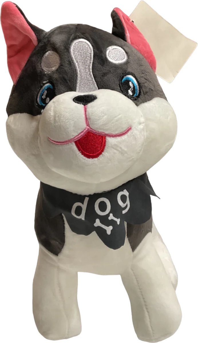 Happy Trendz® Husky Dogg Hond Knuffel 30 cm GROOT / Super Lief / Zacht /