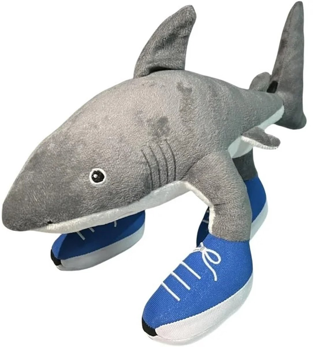 Happy Trendz® Tralalero Tralala 35cm – Pluche Haai met Drie Sneakers (Italian Brainrot Stijl) - Kawaii Knuffel - Must Have - Pluche Haai met Drie Sneakers – 30 cm – Zacht & Kawaii – Must-Have voor Italian Brainrot Fans