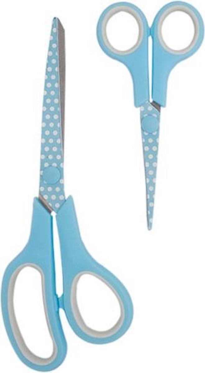 Hemline Set Stoffenschaar (21cm) & Borduurschaar (13,5cm) Blue