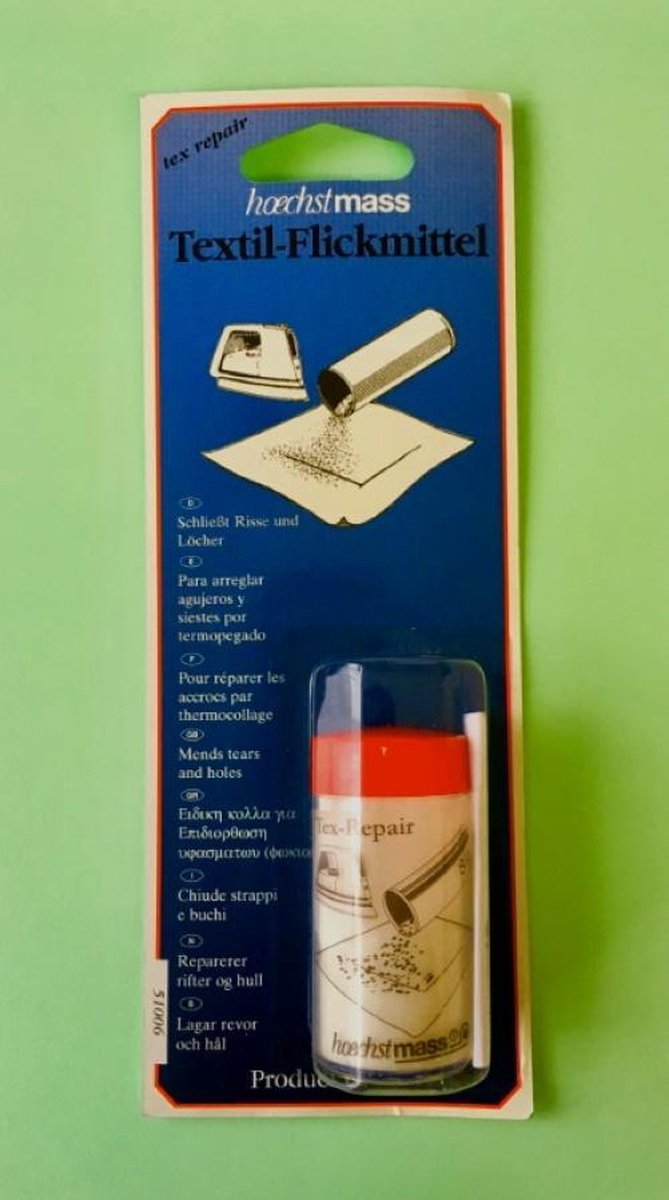 Textiel reparatiepoeder