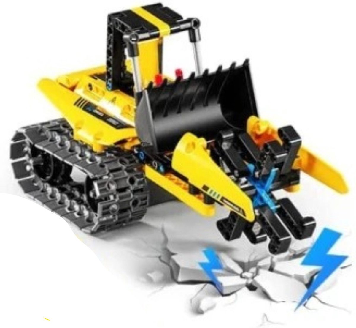 Hogokids 3 In 1 RC Graafmachine - RC Auto - RC Graafmachine - RC Robot - RC Buldozer - Afstand Bestuurbare Auto - Bouwstenen - Speelgoed Voor Jongens En Meistes - App Bediening - Meer Dan 20 Meter Bereik - Ideaal Als Cadeau