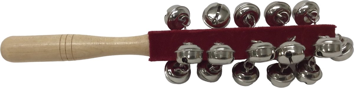 Bellenstok rood / Bellenstaaf / Bellenboom / schellenstaaf met 21 belletjes Sleighbells Sleighbell Sleigh Bells
