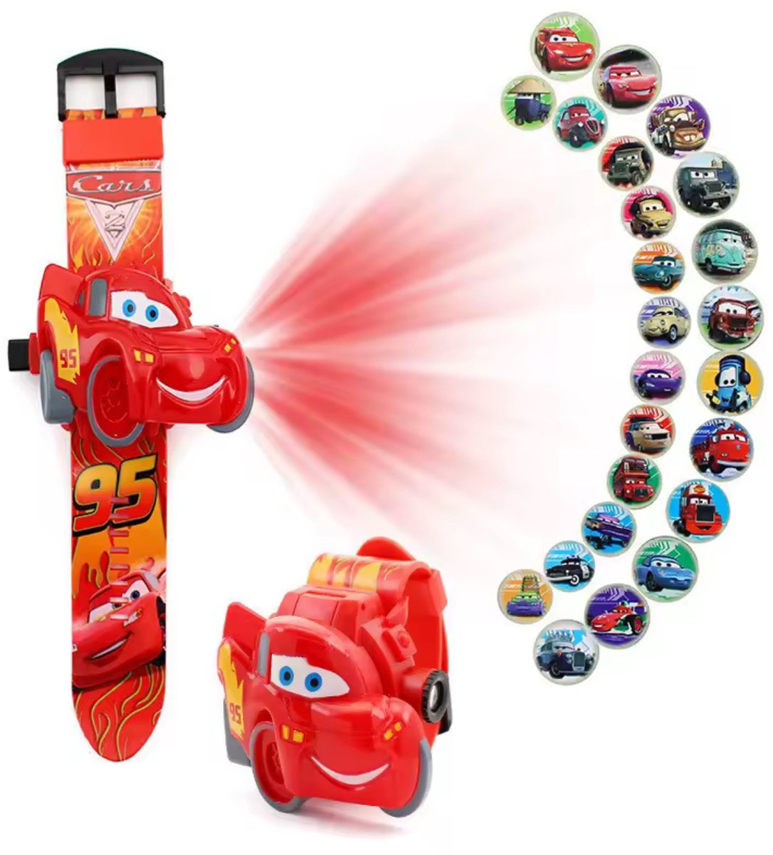 Cars Horloge - Cars horloge met projector - speelgoed sieraad - cars