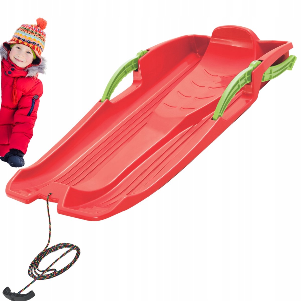 Hornet Rode Plastic Kinder Slee met Strap en Handvat