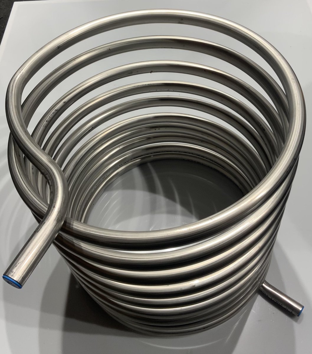 Houtgestooktezwembadverwarming rvs 316 22 mm 12 meter wisselaar voor zwembad of hottub