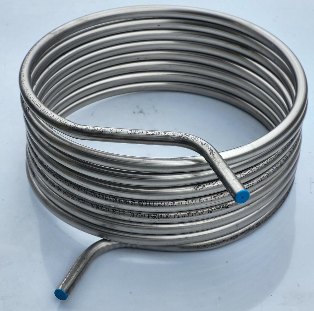 zwembadverwarming 49 cm wisselaar rvs warmtewisselaar 12 meter 22 mm