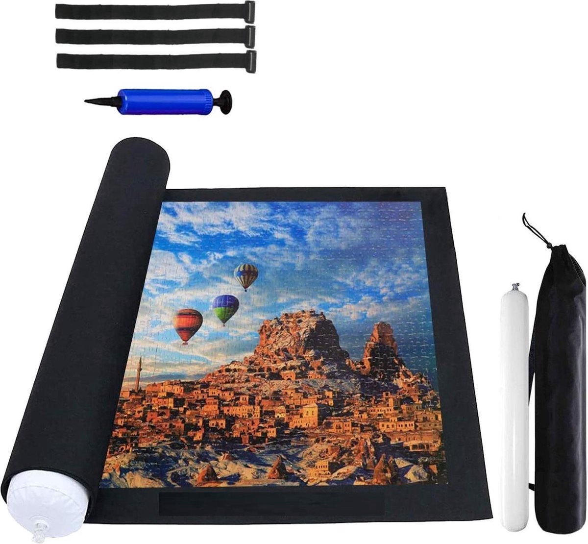   Oprolbare   met Indicatielijn - Puzzelkleed & Opbergsysteem – Puzzelrol - Puzzel Mat 1500 Stukjes