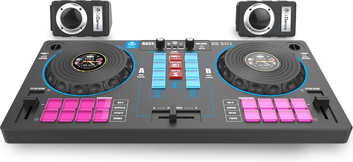 iDance 7-in-1 DJ Mixer met BT en speakers XD301 - DJ Set Kind