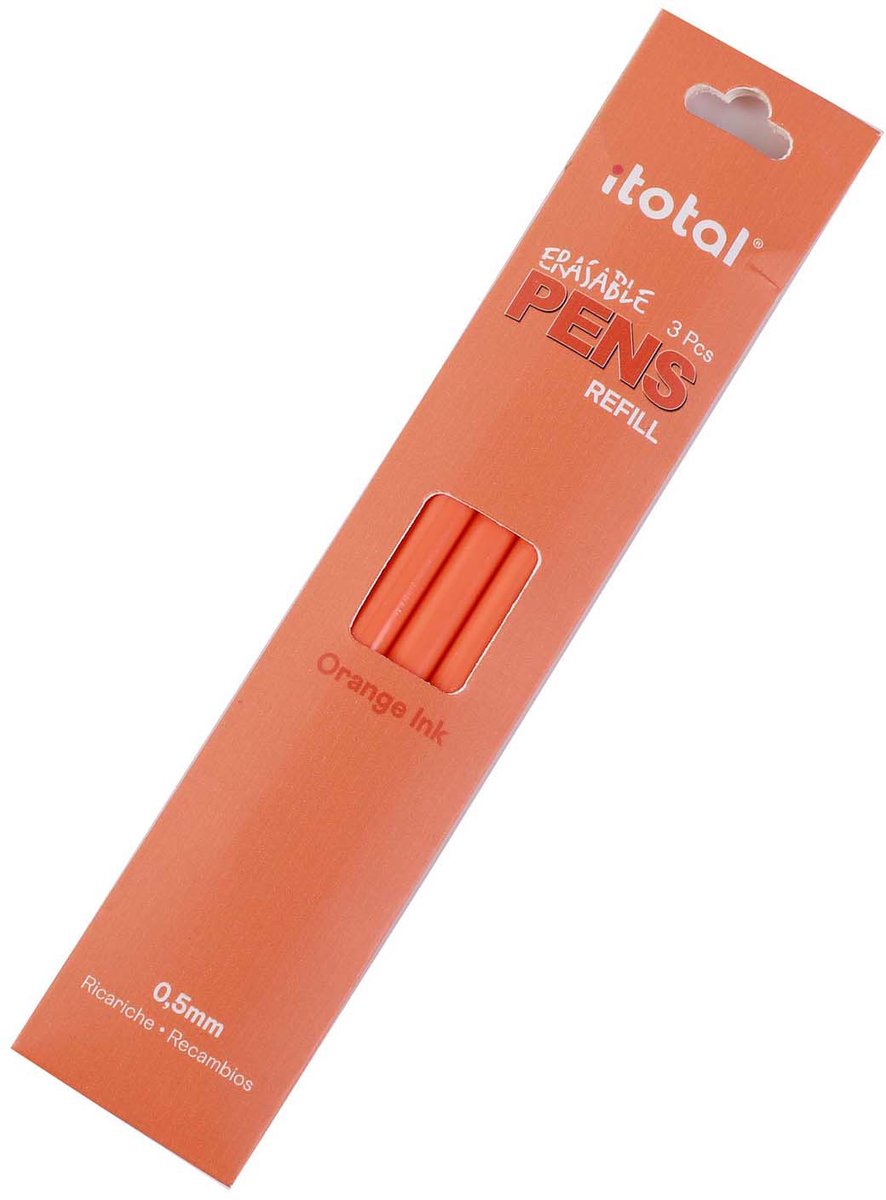 Uitwisbare Inkt Navulling Oranje, 3st.