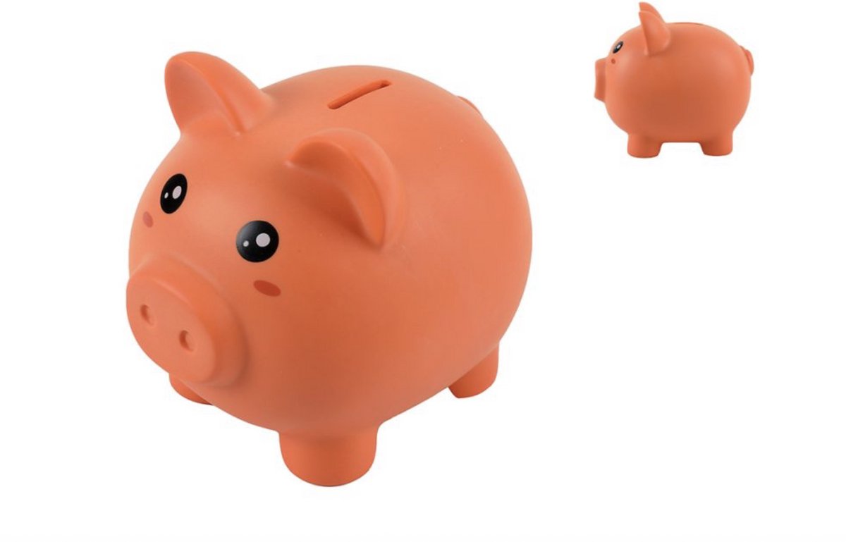 iTotal Home and Gifts Spaarpot Piggy Bank ORANGE PIGGY 20.9x17x19.3cm