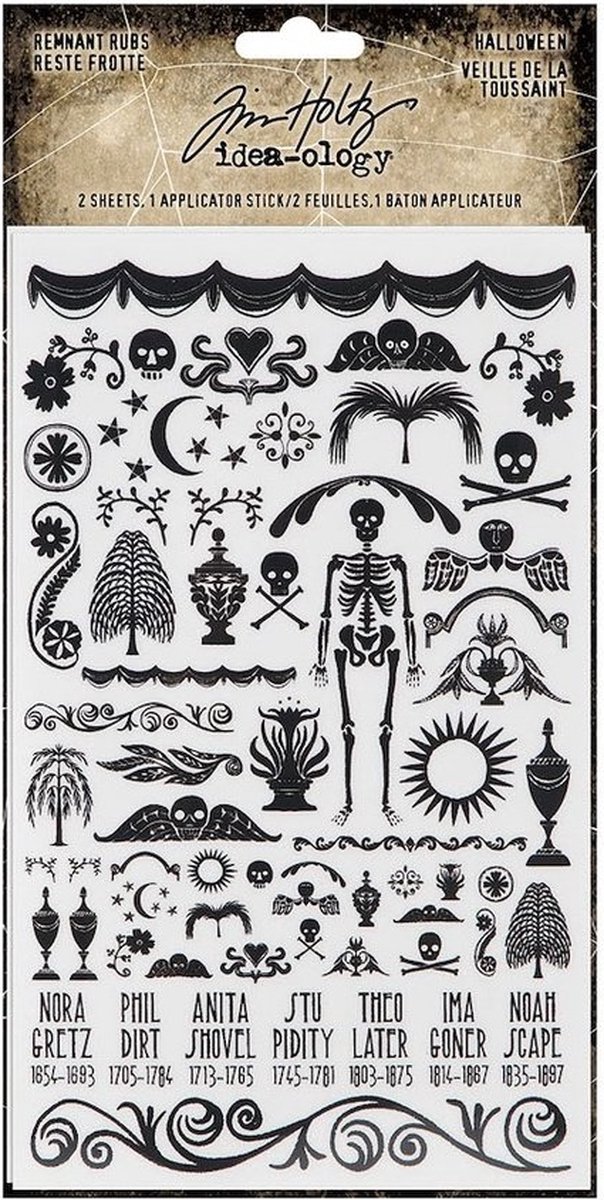 Idea-ology Tim Holtz Halloween Remnant Rubs (2 sheets) (TH94268)