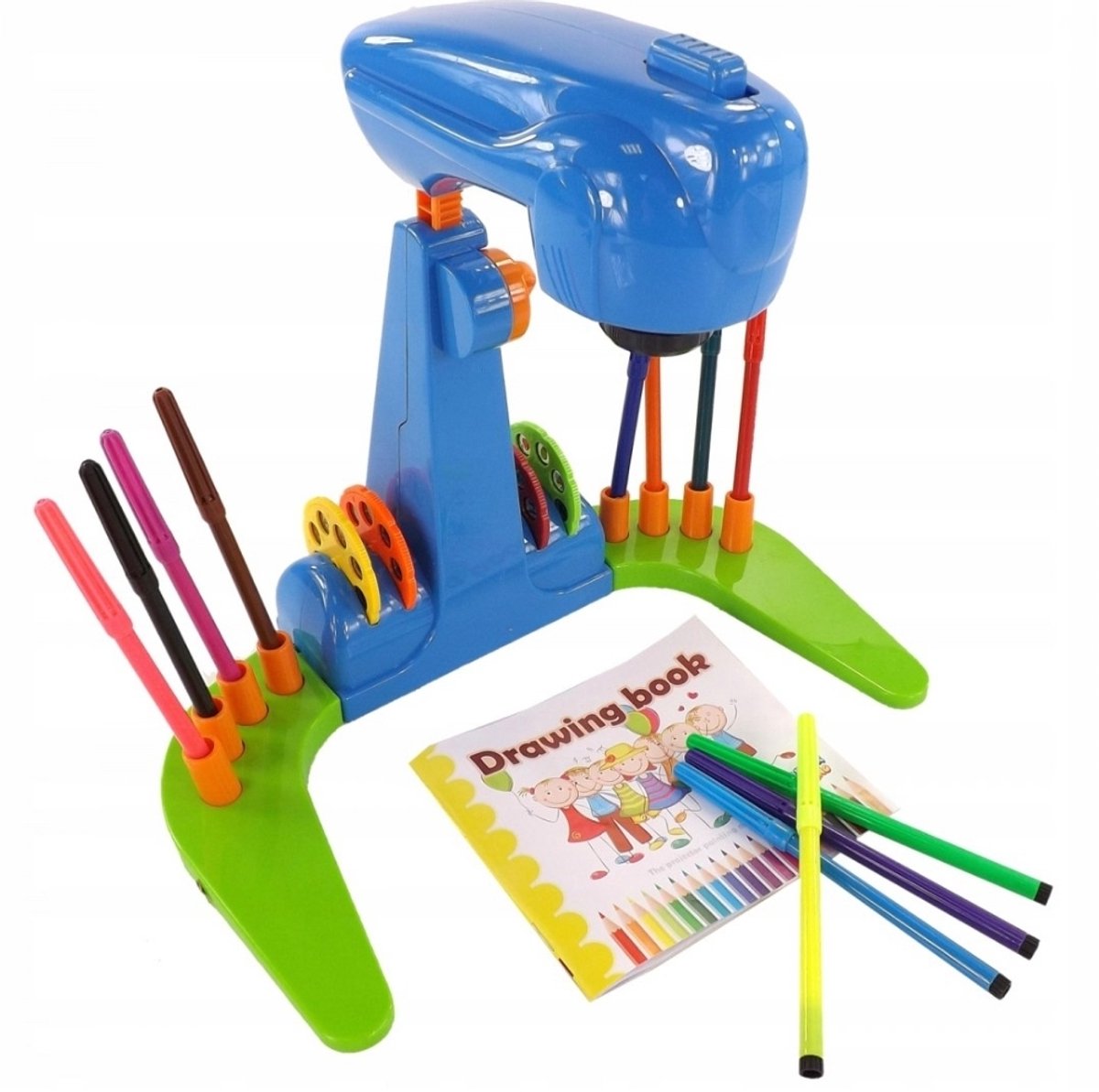 Ilso projector leren tekenen - 4 dias - 32 afbeeldingen - tekentafel kinderen - 12 stiften - inclusief batterijen