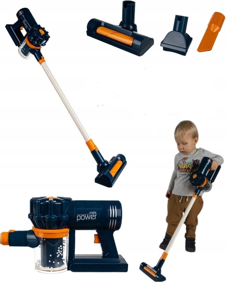 Ilso steelstofzuiger draadloos - speelgoed stofzuiger - verticaal - met geluid - inclusief batterijen