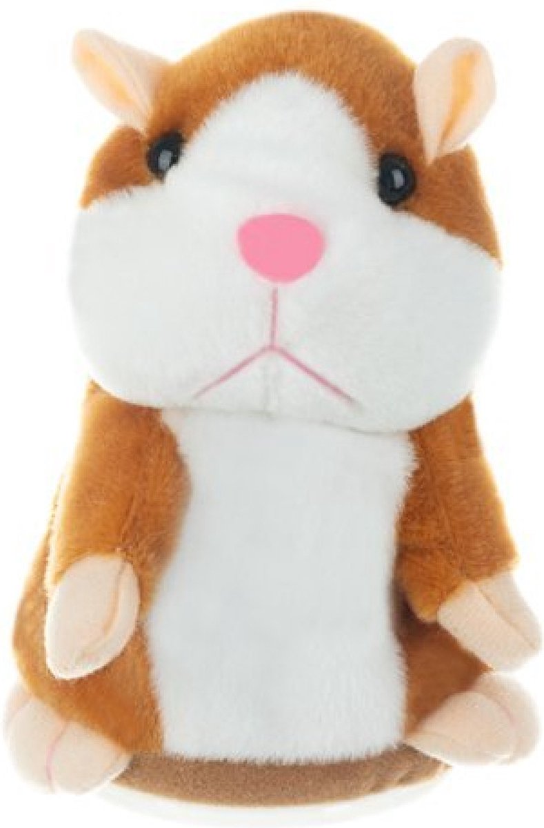 Interactieve Hamster - Hij herhaalt alles wat hij hoort zingend - En danst tegelijkertijd - Zingende en Dansende Hamster - 15 x 9 cm -  Werkt op Batterijen -  Kado Tip !! - Sint - Kerst