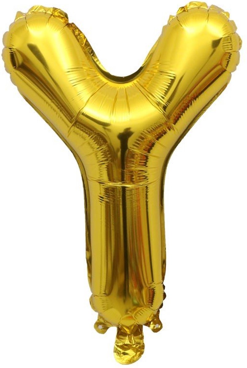 Folieballon / Letterballon Goud  - Letter Y - 41cm