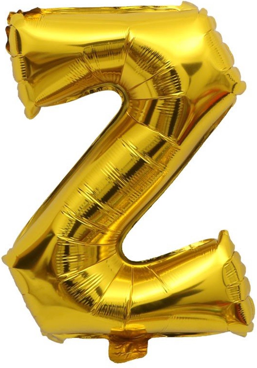 Folieballon / Letterballon Goud  - Letter Z - 41cm